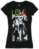 Juniors: Bob Marley - One Love Stripes Tshirts