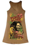 Juniors: Bob Marley - Peace & Love A-Line Tank Dress T-shirty