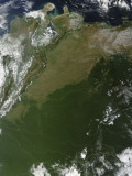 Satellite View of Eastern Columbia and Northern Venezuela, Photographic Print