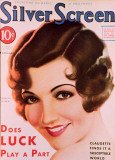 Claudette Colbert - Silver Screen Magazine Cover 1930's Masterprint