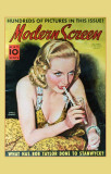 Carole Lombard - Modern Screen Magazine Cover 1930's Lámina maestra