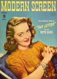 Bette Davis - Modern Screen Magazine Cover 1940's Photo