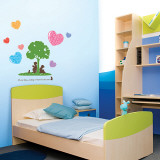 Reading Tree and Hearts Wall Decal