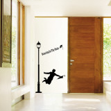 Dancing in the Rain Silhouette Lamp Post Mode (wallstickers)