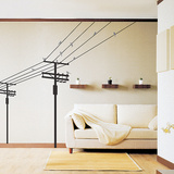 Electric Poles and Birds - Duvar Çıkartması