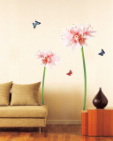 Giant Flower Sprouts and Butterflies Autocollant mural