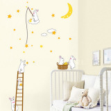 Bunnies Harvesting the Constellation Wall Decal