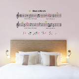 Music Measures/Music is My Life Kalkomania ścienna