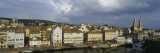 High Angle View of a City, Grossmunster Cathedral, Zurich, Switzerland Wall Decal by Panoramic Images 