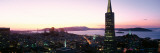 Night Skyline and Transamerica Building and Golden Gate Bridge, San Francisco, California, USA Wall Decal by Panoramic Images 