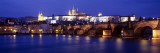 Night, Charles Bridge, Vltava River, Prague, Czech Republic Vinilos decorativos por Panoramic Images