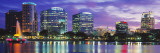 Panoramic View of an Urban Skyline at Night, Orlando, Florida, USA Wall Decal by Panoramic Images 