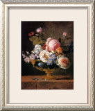 Fleurs dans un Vase de Porceleine Bleue, c.1780 Art by Anne Vallayer-coster
