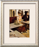 L'Absinthe Framed Giclee Print by Edgar Degas