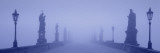 Charles Bridge in Fog, Prague, Czech Republic Wall Decal by Panoramic Images 