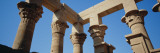 Low Angle View of the Ruins of Columns, Nefertari's Temple of Hathor, Aswan, Egypt Wall Decal by Panoramic Images 