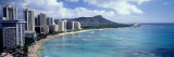 Waikiki Beach, Hawaii, USA Autocollant mural par Panoramic Images 