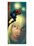 Ultimate Spider-Man 65 Cover: Spider-Man, Stacy and Gwen Fighting Posters by Mark Bagley