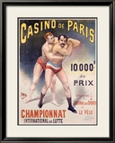 Casino de Paris, Championnat de lutte Estampe encadrée par PAL (Jean de Paleologue) 