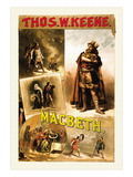 Thomas W. Keene as Macbeth, c.1884 Autocollant mural par W.j. Morgan & Co. 