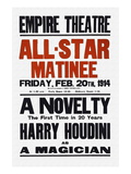 A Novelty, The First in 20 Years, Harry Houdini as a Magician Wall Decal