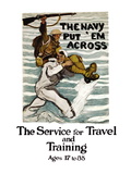 The Navy Put 'Em Across, c.1918 Wall Decal by Henry Reuterdahl