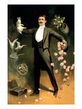 Zan Zig Performing with Rabbit and Roses, Including Hat Trick and Levitation Vinilos decorativos