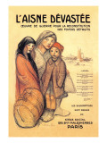 L'Aisne Devastee, c.1918 Autocollant mural par Thophile Alexandre Steinlen