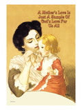A Mother's Love is Just a Sample of God's Love for Us All Wall Decal