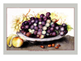 Dish of Grapes and Peaches Autocollant mural par Giovanna Garzoni