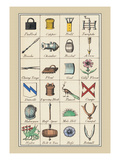 Heraldic Symbols: Padlock and Copper Wall Decal by Hugh Clark