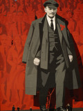 A Mural of Lenin Towers over a Leningrad Square Photographic Print by Dick Durrance II