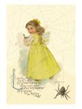 Little Miss Muffett Wall Decal by Maud Humphrey