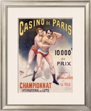 Casino de Paris Championnat de Lutte Framed Giclee Print by PAL (Jean de Paleologue) 