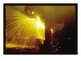Welding in the Round-House Wall Decal by Jack Delano