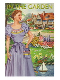 In The Garden, 50's Retro Dress II Wall Decal by Sara Pierce