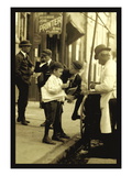 Where the Newsboy's Money Goes Wall Decal by Lewis Wickes Hine