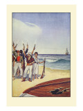 Robinson Crusoe: Then They Came and Fired Small Arms Autocollant mural par Milo Winter