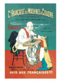 Cie Francaise des Machines a Coudre Autocollant mural par Eugene Oge