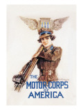 The Motor-Corps of America Wall Decal by Howard Chandler Christy