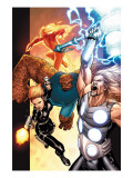 Ultimate Secret 4 Cover: Thor, Thing, Human Torch and Black Widow Art by MCNiven Steve