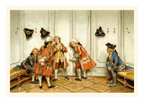 School for Scandal: Eavesdropping Wall Decal by Lucius Rossi