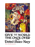 Give the World the Once Over in the United States Navy , c.1919 Wall Decal by James Henry Daugherty