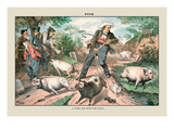 Puck Magazine: A Hard Job with the Hogs Wall Decal by Terry Gilliam