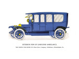 Exterior View of Limousine Ambulance Wall Decal