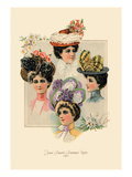 Four Smart Summer Hats Vinilos decorativos