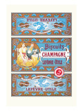 Biscuits Champagne Wall Decal by Alphonse Mucha