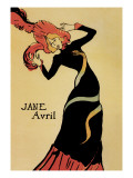 Jane Avril Wandabziehbild von Henri de Toulouse-Lautrec