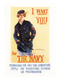 I Want You for the Navy Autocollant mural par Howard Chandler Christy