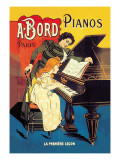 Bord Pianos, The First Lesson Mode (wallstickers) af Eugene Oge
